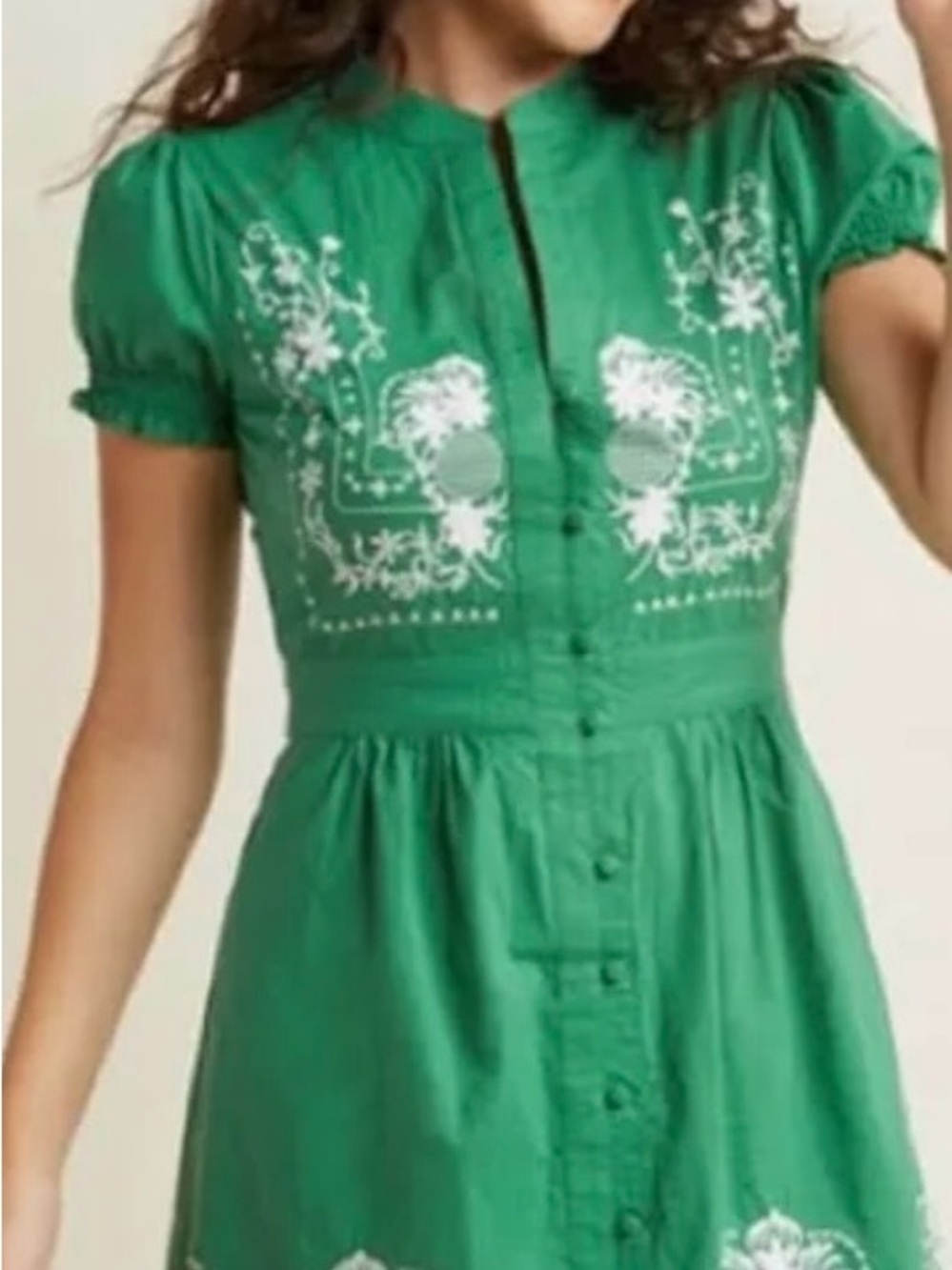 ModCloth Vintage Style Green Cotton Dress 2X